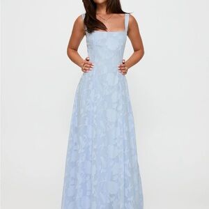 Margaux Burnout Maxi Dress Blue